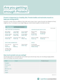 Nc Mwanz Patient Resources Are You Getting Enough Protein?